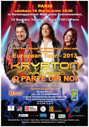 Concert Krypton Unplugged la Paris - 18 Mai 2013